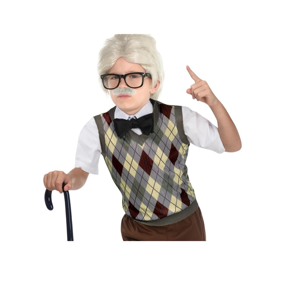 Argyle Vest Old Man Plaid‎ Suit Yourself Fancy Dress Up Halloween Child Costume
